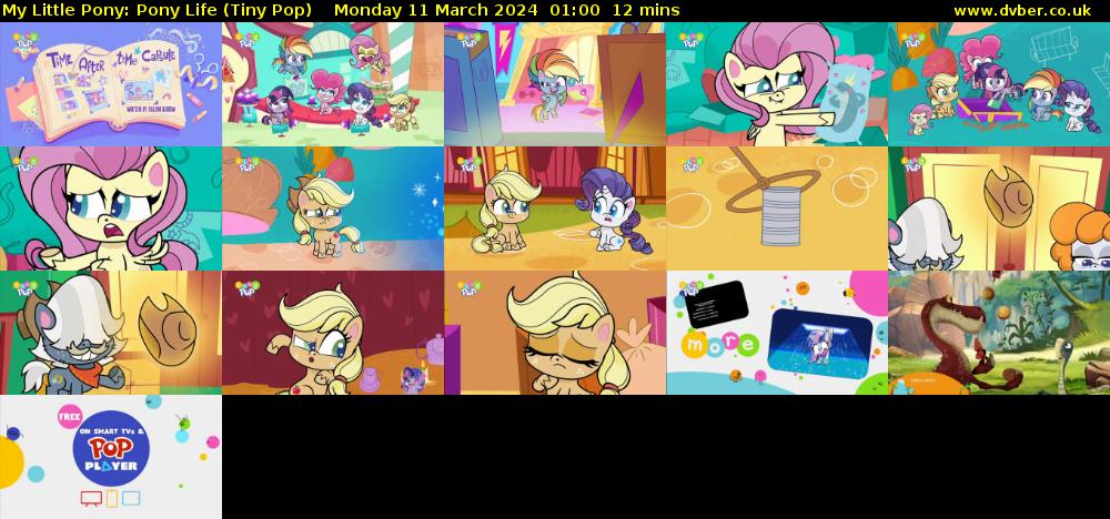 My Little Pony: Pony Life (Tiny Pop) Monday 11 March 2024 01:00 - 01:12