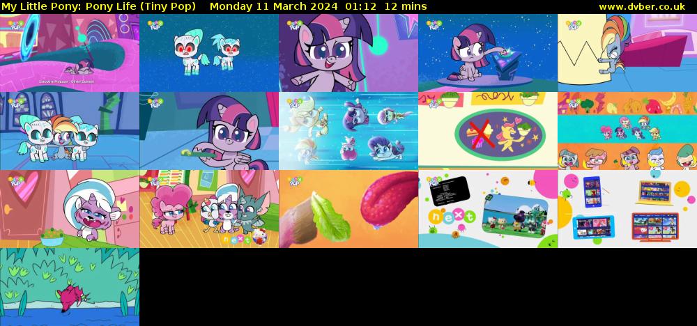 My Little Pony: Pony Life (Tiny Pop) Monday 11 March 2024 01:12 - 01:24