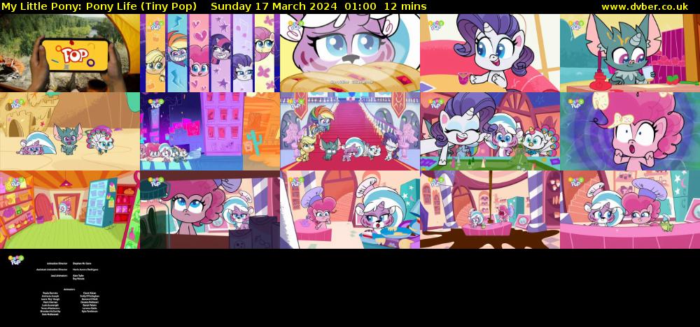 My Little Pony: Pony Life (Tiny Pop) Sunday 17 March 2024 01:00 - 01:12