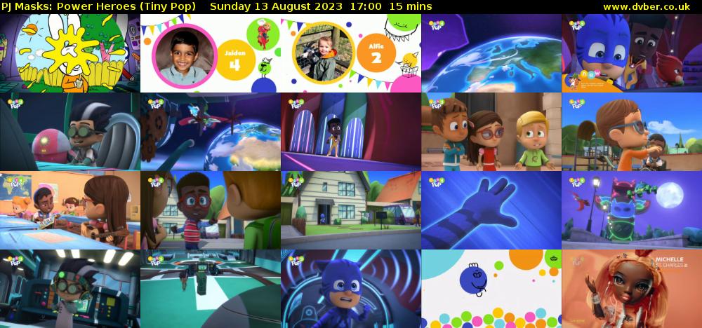 PJ Masks: Power Heroes (Tiny Pop) Sunday 13 August 2023 17:00 - 17:15