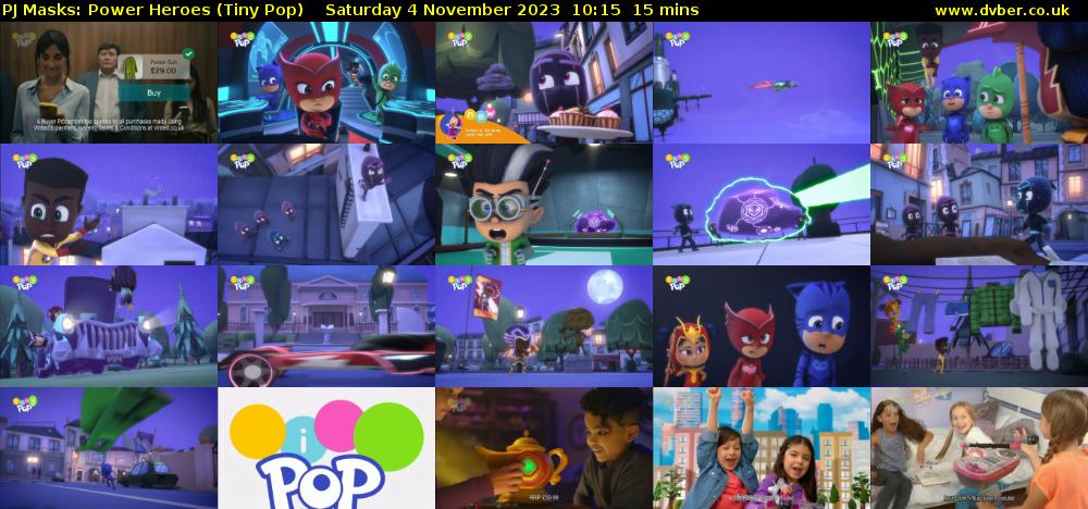 PJ Masks: Power Heroes (Tiny Pop) Saturday 4 November 2023 10:15 - 10:30