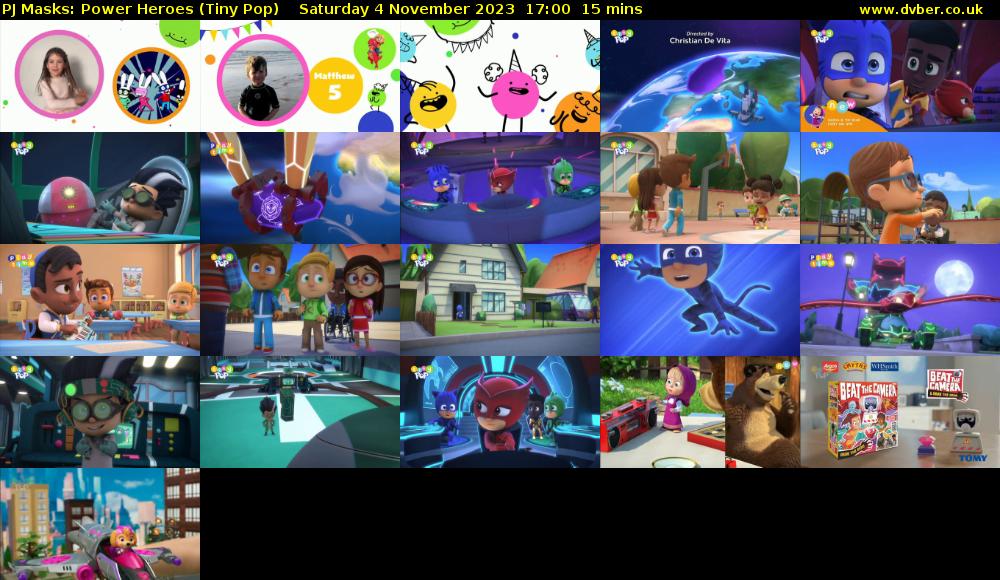 PJ Masks: Power Heroes (Tiny Pop) Saturday 4 November 2023 17:00 - 17:15