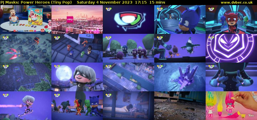 PJ Masks: Power Heroes (Tiny Pop) Saturday 4 November 2023 17:15 - 17:30