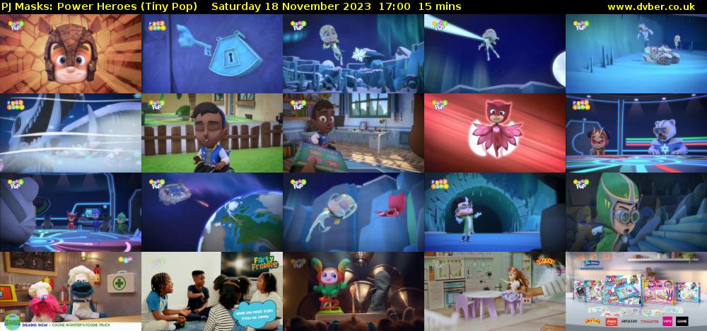PJ Masks: Power Heroes (Tiny Pop) Saturday 18 November 2023 17:00 - 17:15