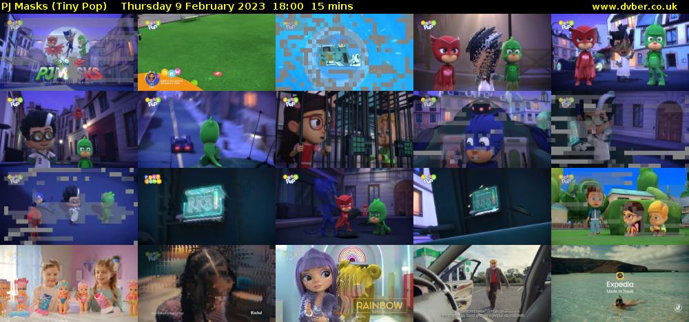 PJ Masks (Tiny Pop) Thursday 9 February 2023 18:00 - 18:15