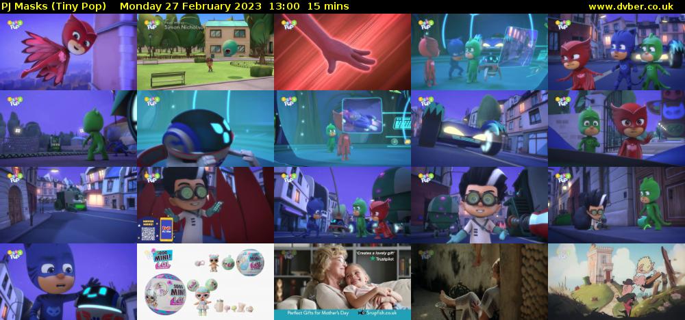 PJ Masks (Tiny Pop) Monday 27 February 2023 13:00 - 13:15