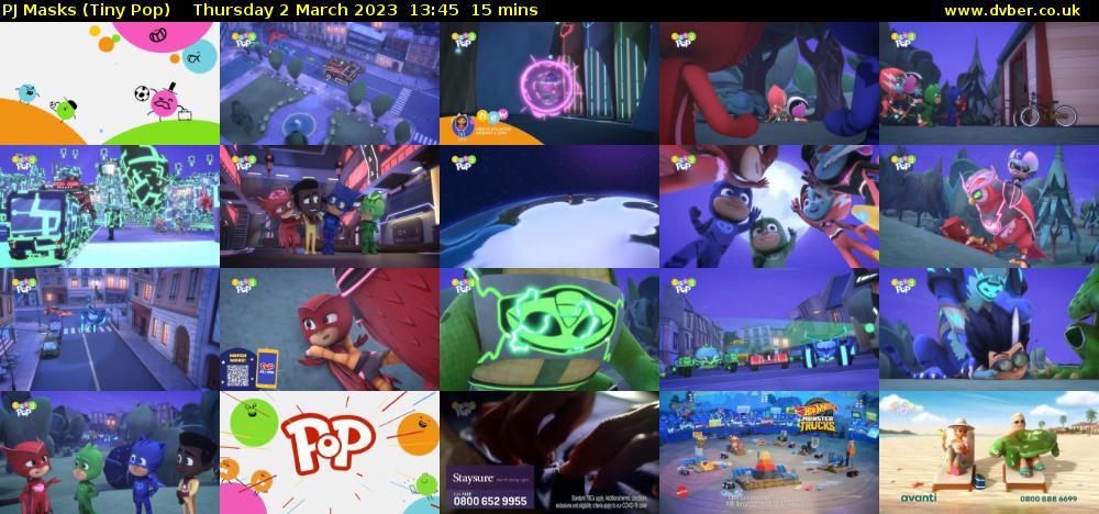 PJ Masks (Tiny Pop) Thursday 2 March 2023 13:45 - 14:00