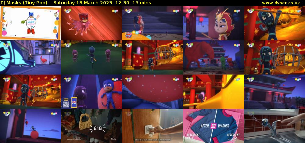 PJ Masks (Tiny Pop) Saturday 18 March 2023 12:30 - 12:45