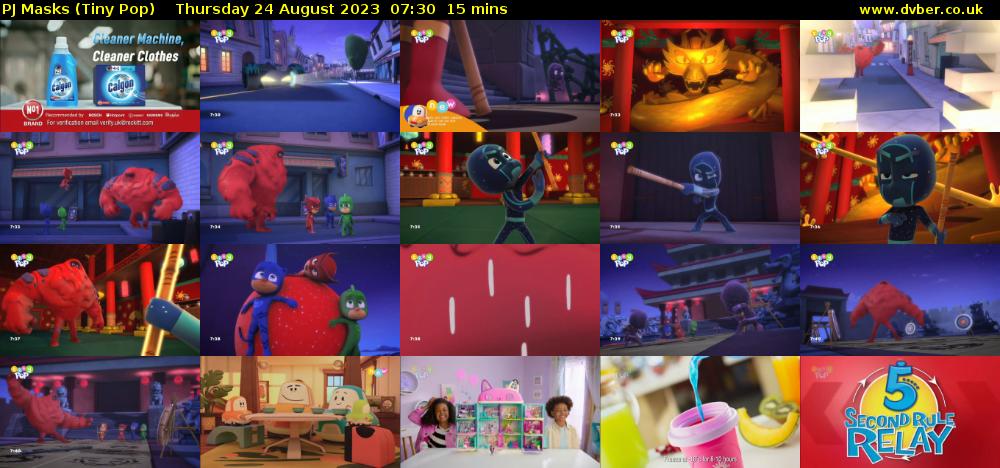 PJ Masks (Tiny Pop) Thursday 24 August 2023 07:30 - 07:45