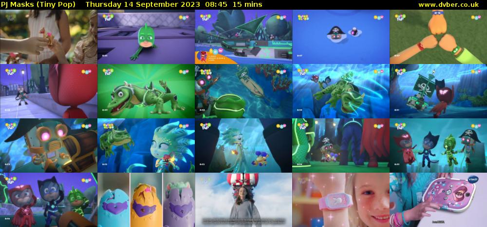PJ Masks (Tiny Pop) Thursday 14 September 2023 08:45 - 09:00