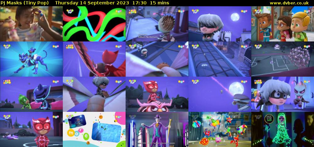 PJ Masks (Tiny Pop) Thursday 14 September 2023 17:30 - 17:45