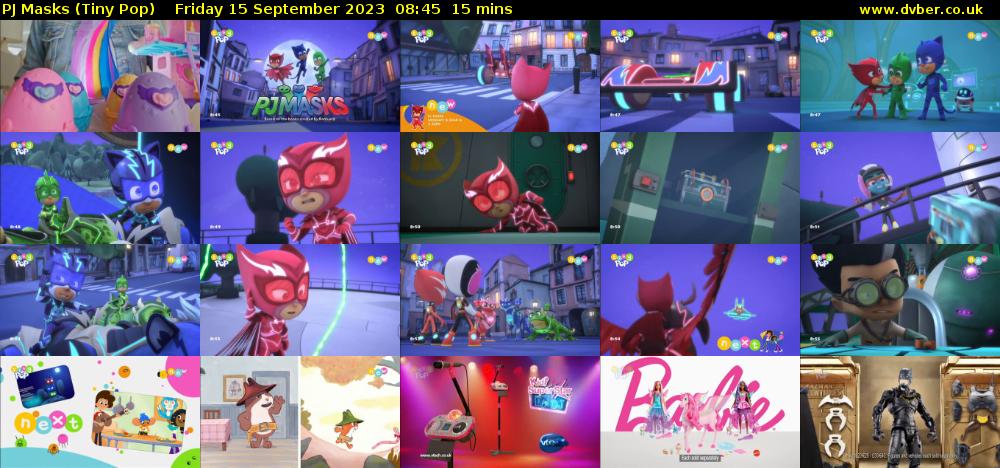 PJ Masks (Tiny Pop) Friday 15 September 2023 08:45 - 09:00
