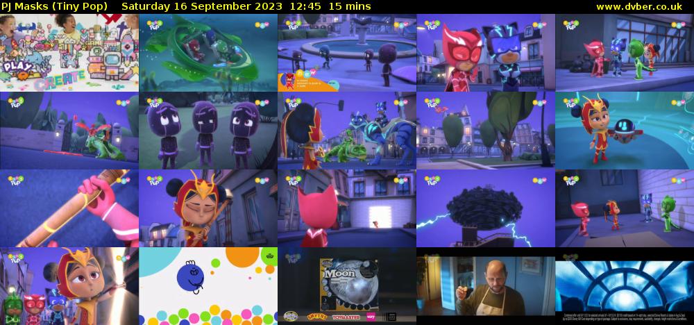 PJ Masks (Tiny Pop) Saturday 16 September 2023 12:45 - 13:00