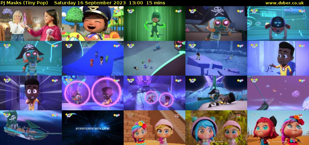 PJ Masks (Tiny Pop) Saturday 16 September 2023 13:00 - 13:15