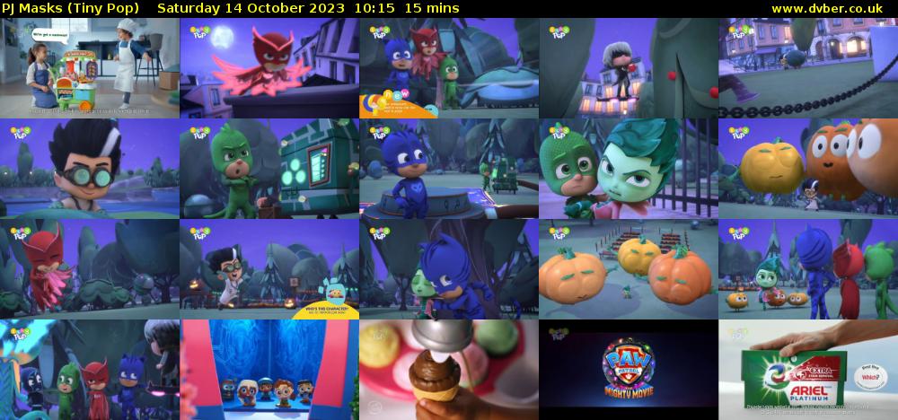 PJ Masks (Tiny Pop) Saturday 14 October 2023 10:15 - 10:30