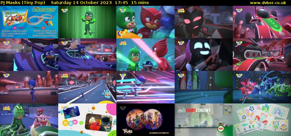 PJ Masks (Tiny Pop) Saturday 14 October 2023 17:45 - 18:00