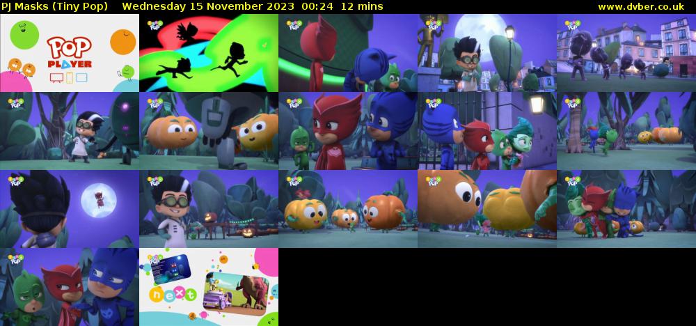 PJ Masks (Tiny Pop) Wednesday 15 November 2023 00:24 - 00:36