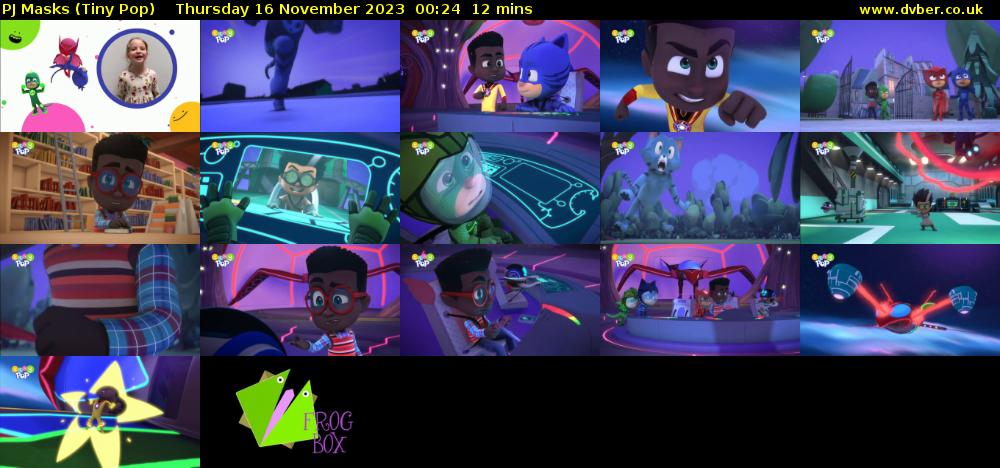 PJ Masks (Tiny Pop) Thursday 16 November 2023 00:24 - 00:36