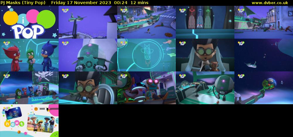PJ Masks (Tiny Pop) Friday 17 November 2023 00:24 - 00:36