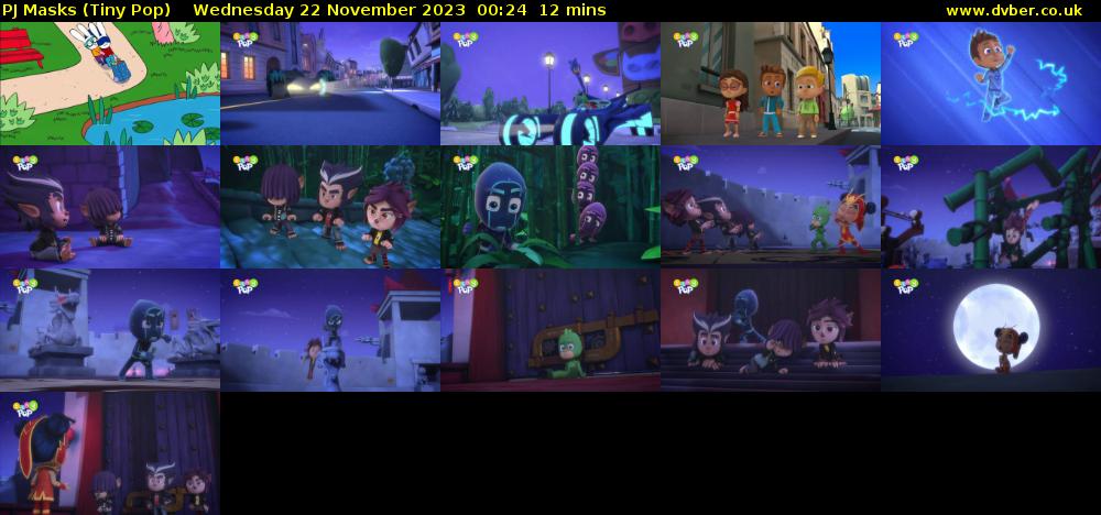 PJ Masks (Tiny Pop) Wednesday 22 November 2023 00:24 - 00:36