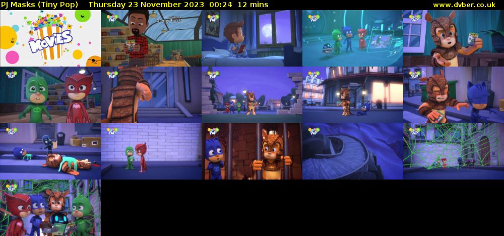 PJ Masks (Tiny Pop) Thursday 23 November 2023 00:24 - 00:36