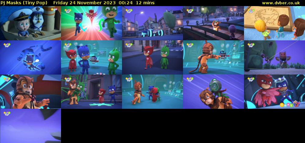 PJ Masks (Tiny Pop) Friday 24 November 2023 00:24 - 00:36
