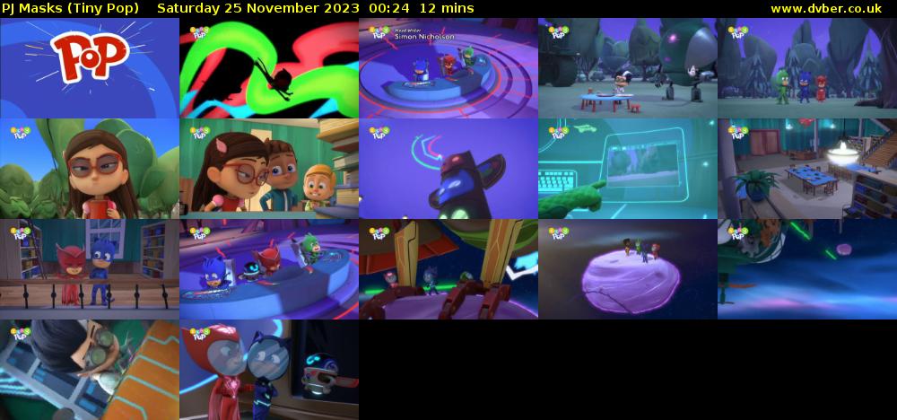 PJ Masks (Tiny Pop) Saturday 25 November 2023 00:24 - 00:36