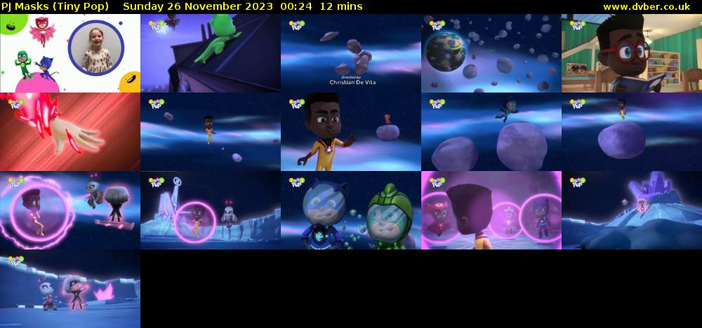 PJ Masks (Tiny Pop) Sunday 26 November 2023 00:24 - 00:36
