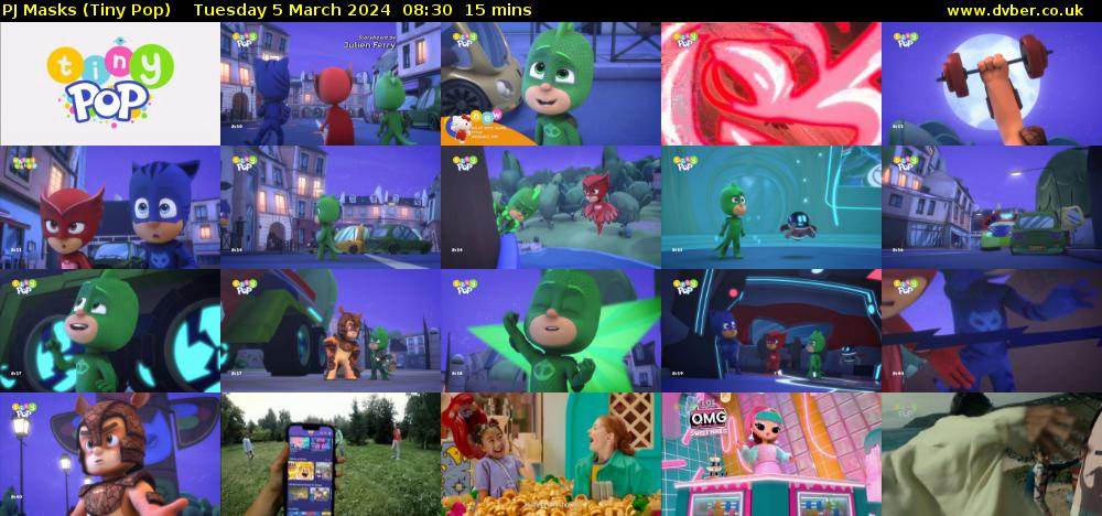 PJ Masks (Tiny Pop) Tuesday 5 March 2024 08:30 - 08:45