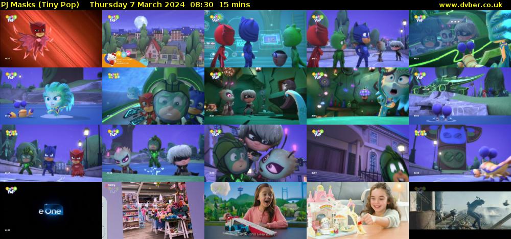 PJ Masks (Tiny Pop) Thursday 7 March 2024 08:30 - 08:45