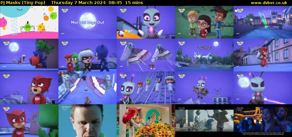 PJ Masks (Tiny Pop) Thursday 7 March 2024 08:45 - 09:00