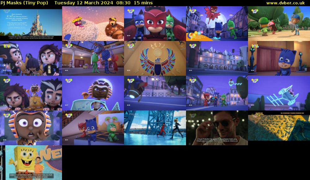 PJ Masks (Tiny Pop) Tuesday 12 March 2024 08:30 - 08:45