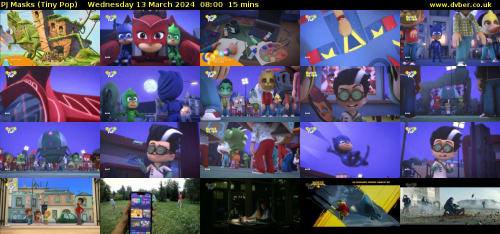 PJ Masks (Tiny Pop) Wednesday 13 March 2024 08:00 - 08:15