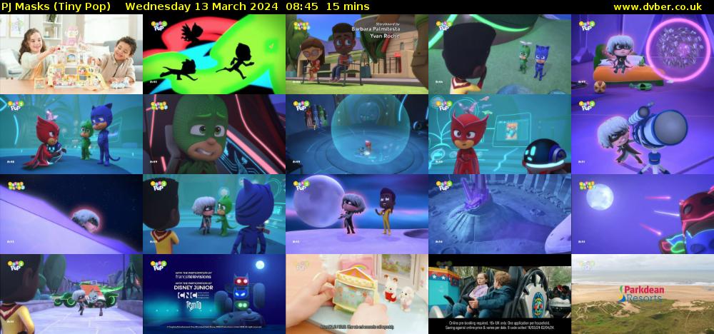 PJ Masks (Tiny Pop) Wednesday 13 March 2024 08:45 - 09:00