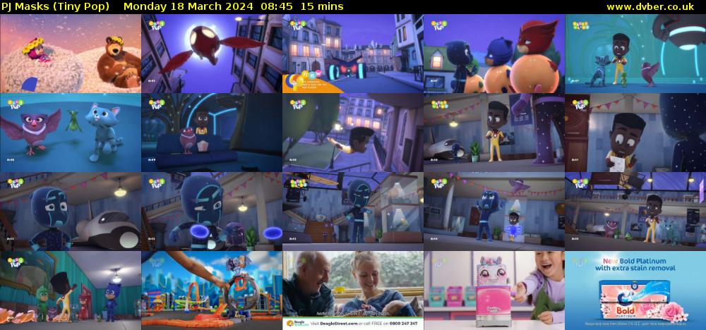 PJ Masks (Tiny Pop) Monday 18 March 2024 08:45 - 09:00