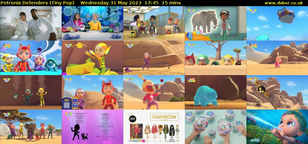 Petronix Defenders (Tiny Pop) Wednesday 31 May 2023 17:45 - 18:00