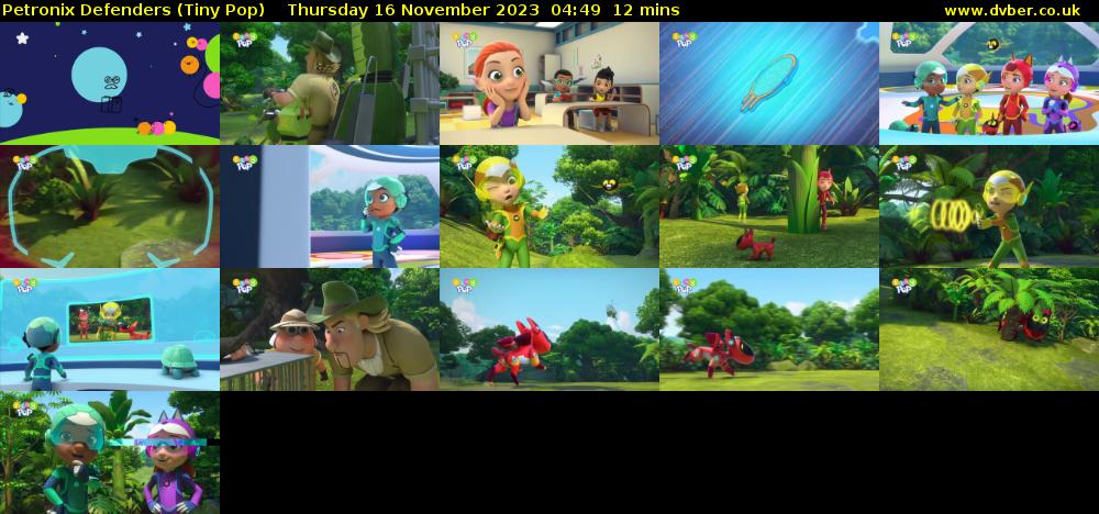 Petronix Defenders (Tiny Pop) Thursday 16 November 2023 04:49 - 05:01