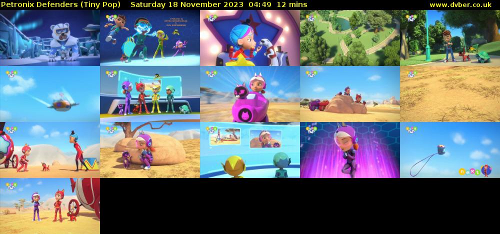 Petronix Defenders (Tiny Pop) Saturday 18 November 2023 04:49 - 05:01