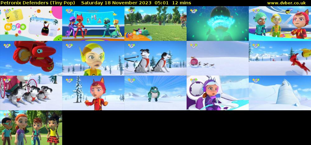 Petronix Defenders (Tiny Pop) Saturday 18 November 2023 05:01 - 05:13
