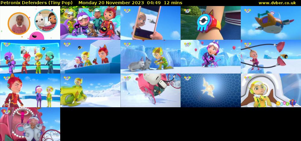 Petronix Defenders (Tiny Pop) Monday 20 November 2023 04:49 - 05:01