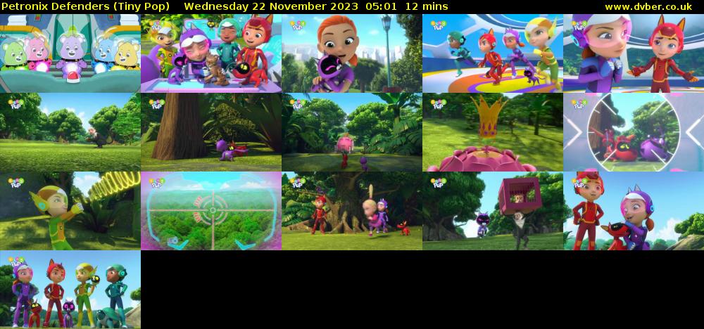 Petronix Defenders (Tiny Pop) Wednesday 22 November 2023 05:01 - 05:13