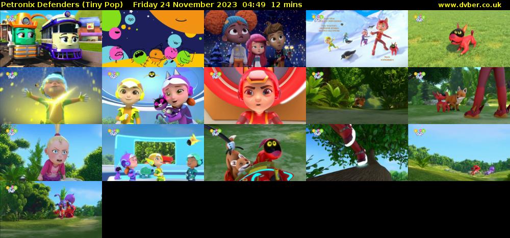 Petronix Defenders (Tiny Pop) Friday 24 November 2023 04:49 - 05:01