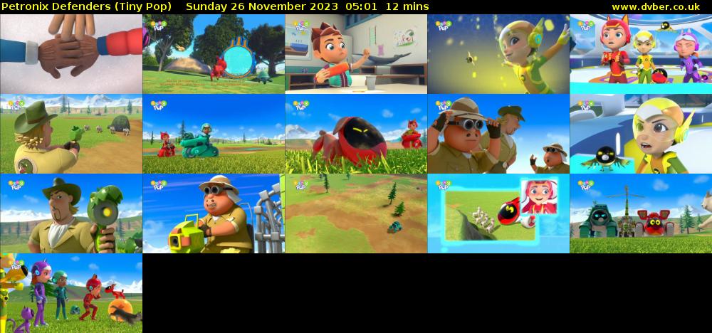 Petronix Defenders (Tiny Pop) Sunday 26 November 2023 05:01 - 05:13