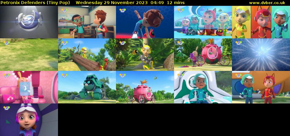 Petronix Defenders (Tiny Pop) Wednesday 29 November 2023 04:49 - 05:01