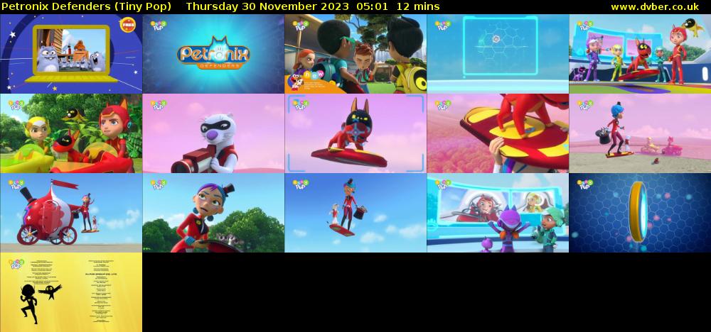 Petronix Defenders (Tiny Pop) Thursday 30 November 2023 05:01 - 05:13