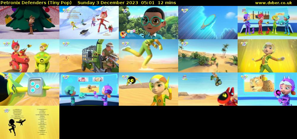 Petronix Defenders (Tiny Pop) Sunday 3 December 2023 05:01 - 05:13