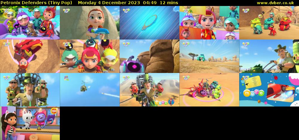 Petronix Defenders (Tiny Pop) Monday 4 December 2023 04:49 - 05:01