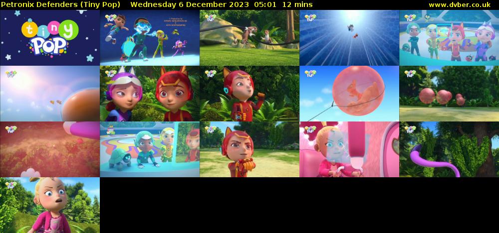 Petronix Defenders (Tiny Pop) Wednesday 6 December 2023 05:01 - 05:13