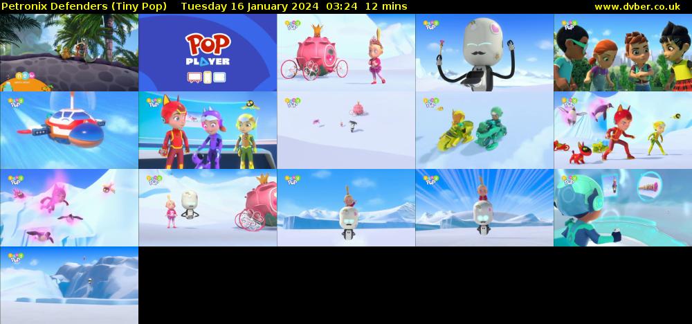 Petronix Defenders (Tiny Pop) Tuesday 16 January 2024 03:24 - 03:36