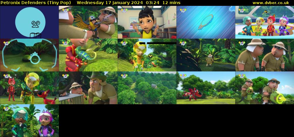 Petronix Defenders (Tiny Pop) Wednesday 17 January 2024 03:24 - 03:36